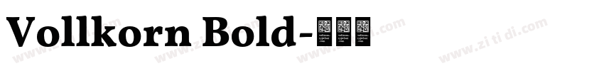 Vollkorn Bold字体转换